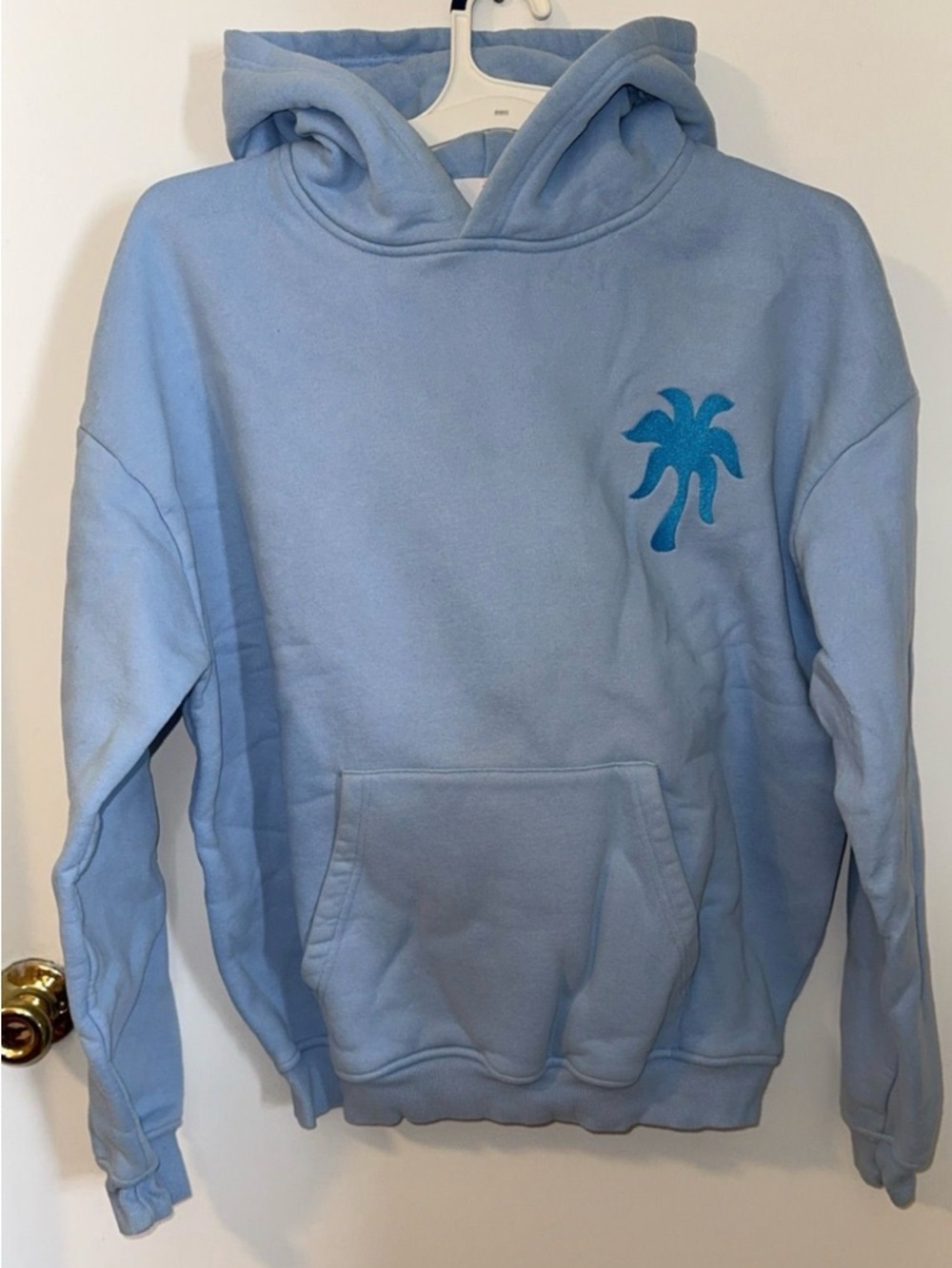 PINK PALM PUFF Everything Comes in Waves Hoodie Size L